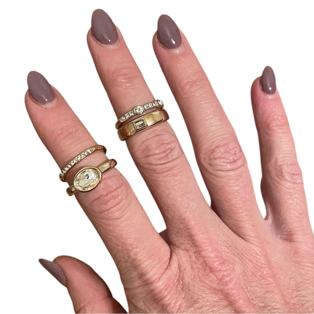 Gold Rings - Set of Four - Size 7